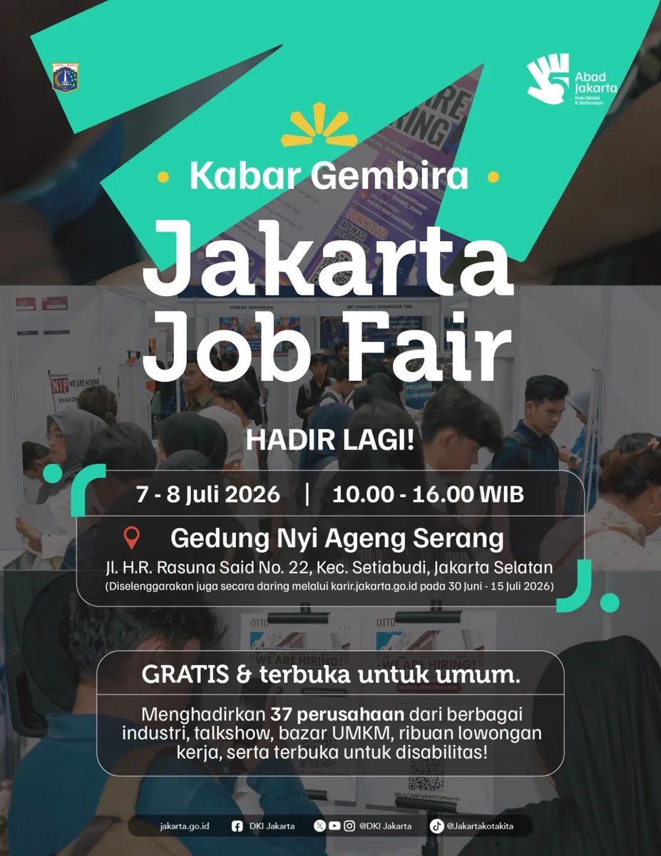 Job Fair Kabupaten Serdang Bedagai 2026 (Suku Dinas TKTE Wilayah Kabupaten Serdang Bedagai Barat) : 7-8 Juli 2026