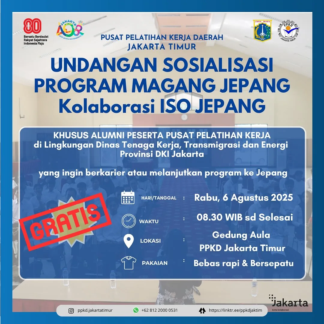 UNDANGAN SOSIALISASI PROGRAM MAGANG JEPANG – PPKD KABUPATEN SERDANG BEDAGAI